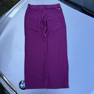 Lilly Pulitzer Purple Yoga Athleisure Sleepwear Stretchy Pants Style 013587 LG